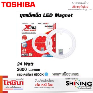 หลอดไฟ LED Magnetic  แผงยึดแม่เหล็กทรงกลม Shining LED Magnetic Circular Lamp 24W /36W และแบบ 3 Steps 24W ปรับได้ 3แสง