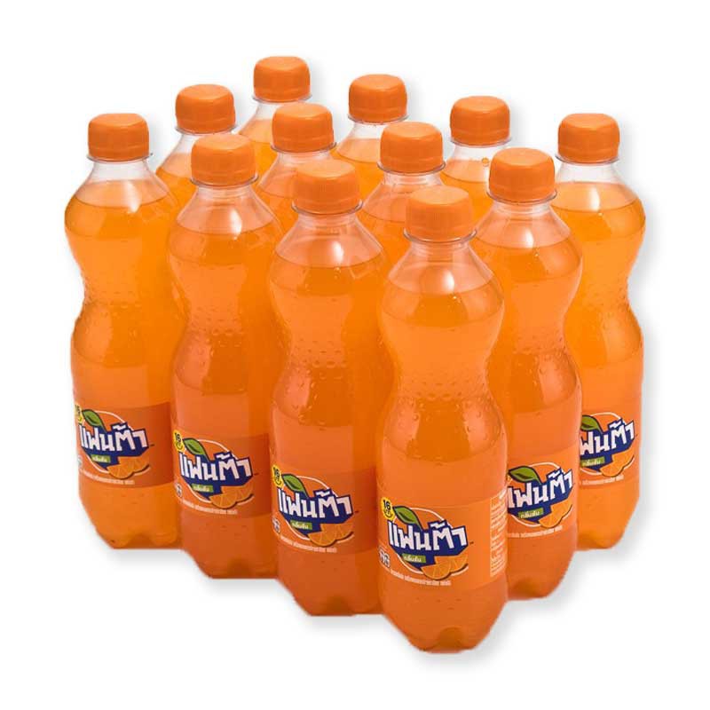 ส่งฟรี  FANTA แฟนต้า น้ำส้ม ขนาด 450ml ยกแพ็ค 12ขวด เครื่องดื่มน้ำอัดลม ORANGE     ฟรีปลายทาง