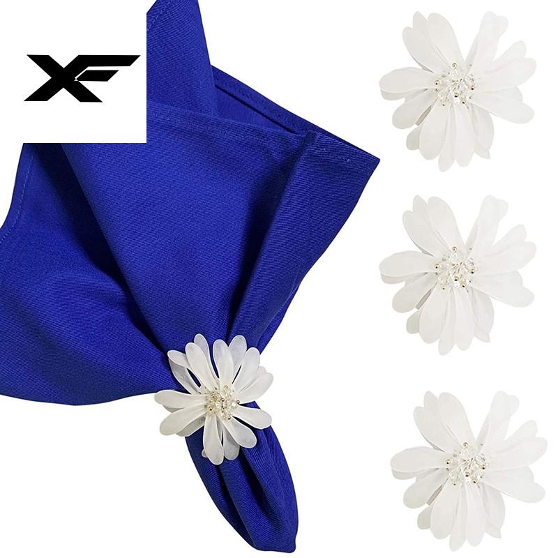 Acrylic Flower Napkin Rings Handmade Napkin Rings for Wedding
