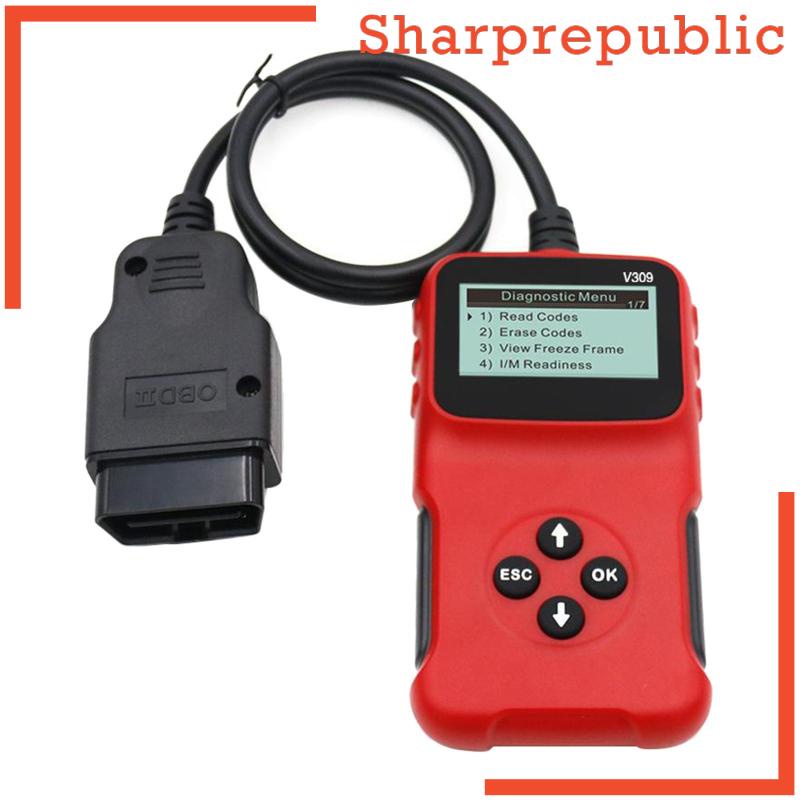 discount ☁[SHARPREPUBLIC] V309 Automotive Car Vehicle OBD 2 Diagnostic