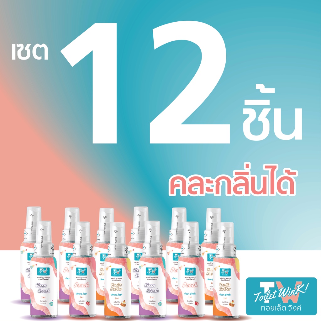 น้ำยาเช็ดฝารองนั่งสุขภัณฑ์และดับกลิ่น - ชุดฉลาดซื้อ 12 ชิ้น