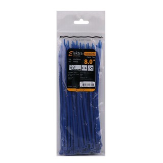 เคเบิ้ลไทร์ สายรัด หนวดกุ้ง  ELEKTRA 8 นิ้ว 200 มม. สีน้ำเงิน CABLE TIES BLUE 8 INCHES 200MM ELEKTRA