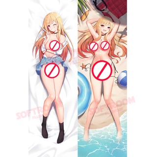 Kitagawa Marin My Dress-Up Darling Dakimakura ปลอกหมอนอิงโซฟา แบบนิ่ม ลายอนิเมะญี่ปุ่น Otaku ขนาด 50x150 ซม. DK2613