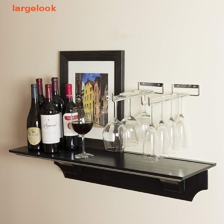 [largelook] 30cm Stemware Wine Glass Rack Wall Mountable Wrought Iron Black