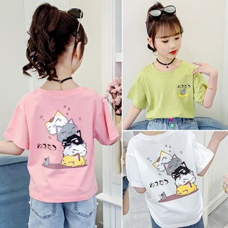 เสื้อผ้าเด็กผู้หญิง เนึ้อผ้าดีมีคุณภาพ ผลิตจากผ้าคอตตอม100% ขนาด 120cm~160cm สีนค้ามาใหม่และพร้อมส่ง