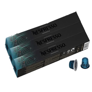 Nespresso INDONESIA Intense Capsules Ground Coffee เนสเพรสโซ อินโดนีเซีย แคปซูล กาแฟคั่วบด 30 Capsules