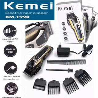 Kemei บัตตาเลี่ยนตัดผม ไร้สาย จอ LCD แสดงสถานะแบต รุ่น KM 1990 ของแท้ 100% ของแถมเพียบ มีรับประกัรคุณภาพสินค้า