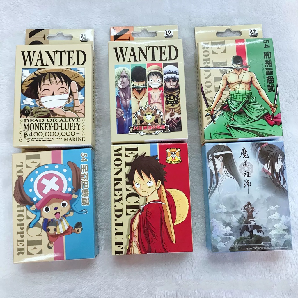 ฟิกเกอร์ อนิเมะนารูโตะ One Piece Dragon Ball Natsume Playing Cards All Anime Collection for Anime Fa