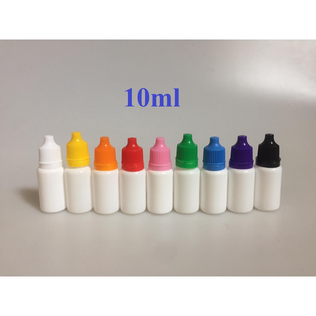 ขวดพลาสติกเปล่าสีขาวทึบ ขวดหยด5/10/20/30ml พร้อมจุกและฝา จำนวน1ชิ้น