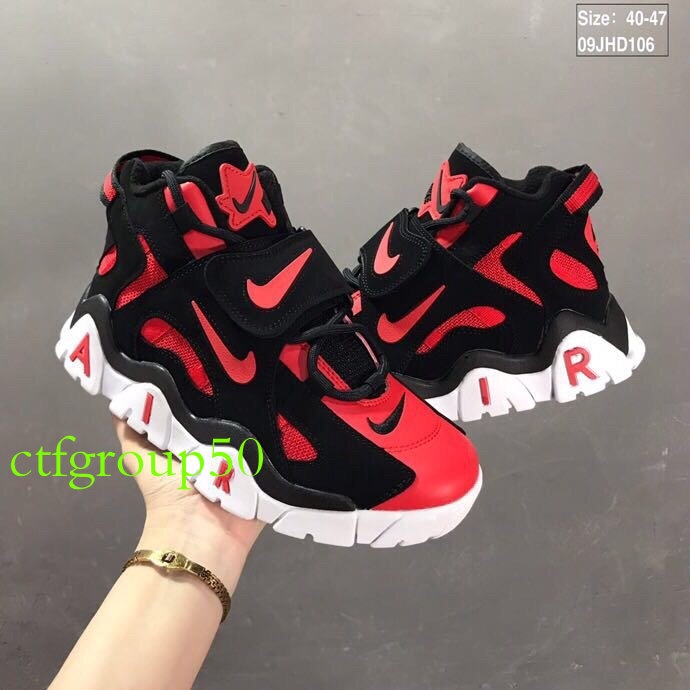 nike barrage red white black