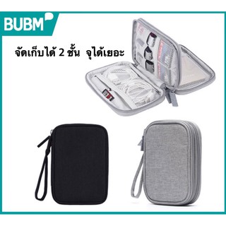 **พร้อมส่ง  99 บาท กระเป๋าIT 2 ชั้น BUBM งานสวย ทนทาน กันน้ำ กันฝุ่น จัดเก็บง่าย พกพาสะดวก ใส่เคสแบตสำรอง เก็บPower Bank