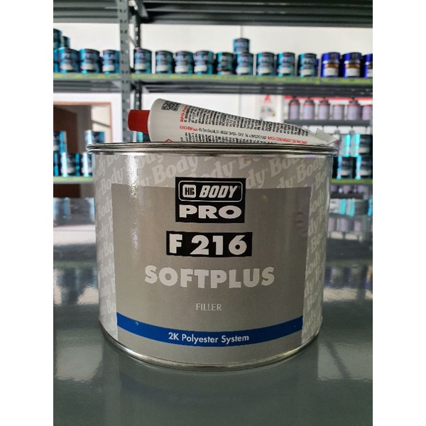 สีโป้วเหล็กเนื้อละเอียดBody F216 ซอฟพลัส Softplus โป้วเหล็กทั้งชิ้น อลูมิเนียม สแตนเลส ซิงค์