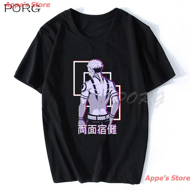 Appe's Store 2021 Jujutsu Kaisen Characters Men T-shirt Anime Top Satoru Gojo Sukuna T Shirt For Men