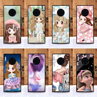 เคส Huawei Mate 30 pro ลายการ์ตูนผู้หญิง ขอบนิ่มหลังแข็ง เคสมือถือ เคสโทรศัพท์ Case เคส TPU ขอบนิ่มหลังแข็ง