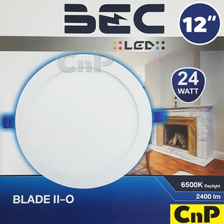 BEC โคมไฟดาวน์ไลท์ ฝังฝ้า 12 นิ้ว (12") Panel LED 24W รุ่น BLADE II-O