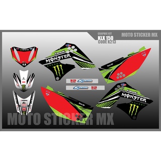 สติ๊กเกอร์วิบาก kawasaki KLX150 L ทั้งคัน Graphic kit สติ๊กเกอร์เคลือบเงา สุดคุ้ม