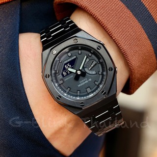 Casio G-Shock GA-2100 คัสต้อมชุดแต่ง Stainless Steel AP “Casioak” สีดำ