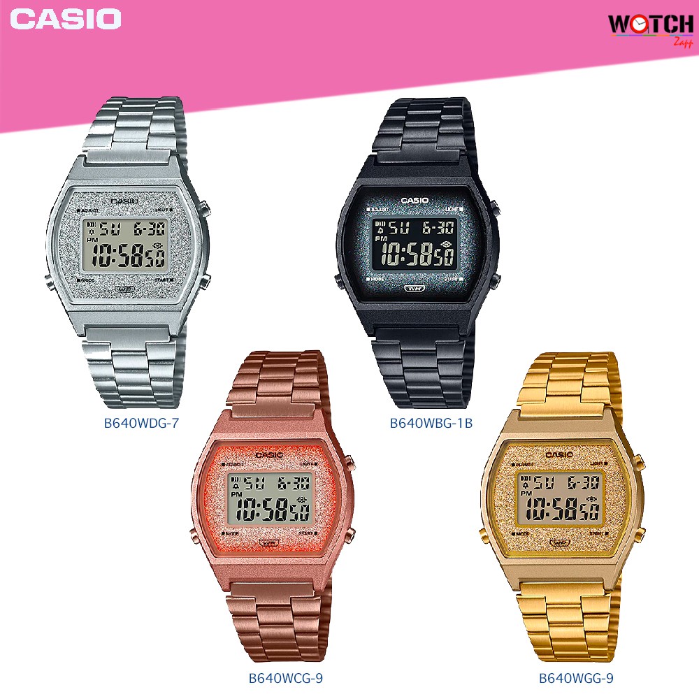 นาฬิกาข้อมือ Casio Standard women คาสิโอ B640WC-5 B640WB-5 B650BD-1 B650WB-1 B640WDG-7 B640WBG-1 B64