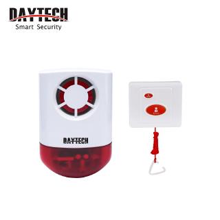 Daytech กริ่งฉุกเฉิน โทรฉุกเฉิน Emergency pager ไร้สาย เครื่องโทรฉุกเฉิน กันน้ำ 1 สายไซเรนและ 1 ปุ่มเรียก 433 mhz สําหรับผู้สูงอายุ   jh 003