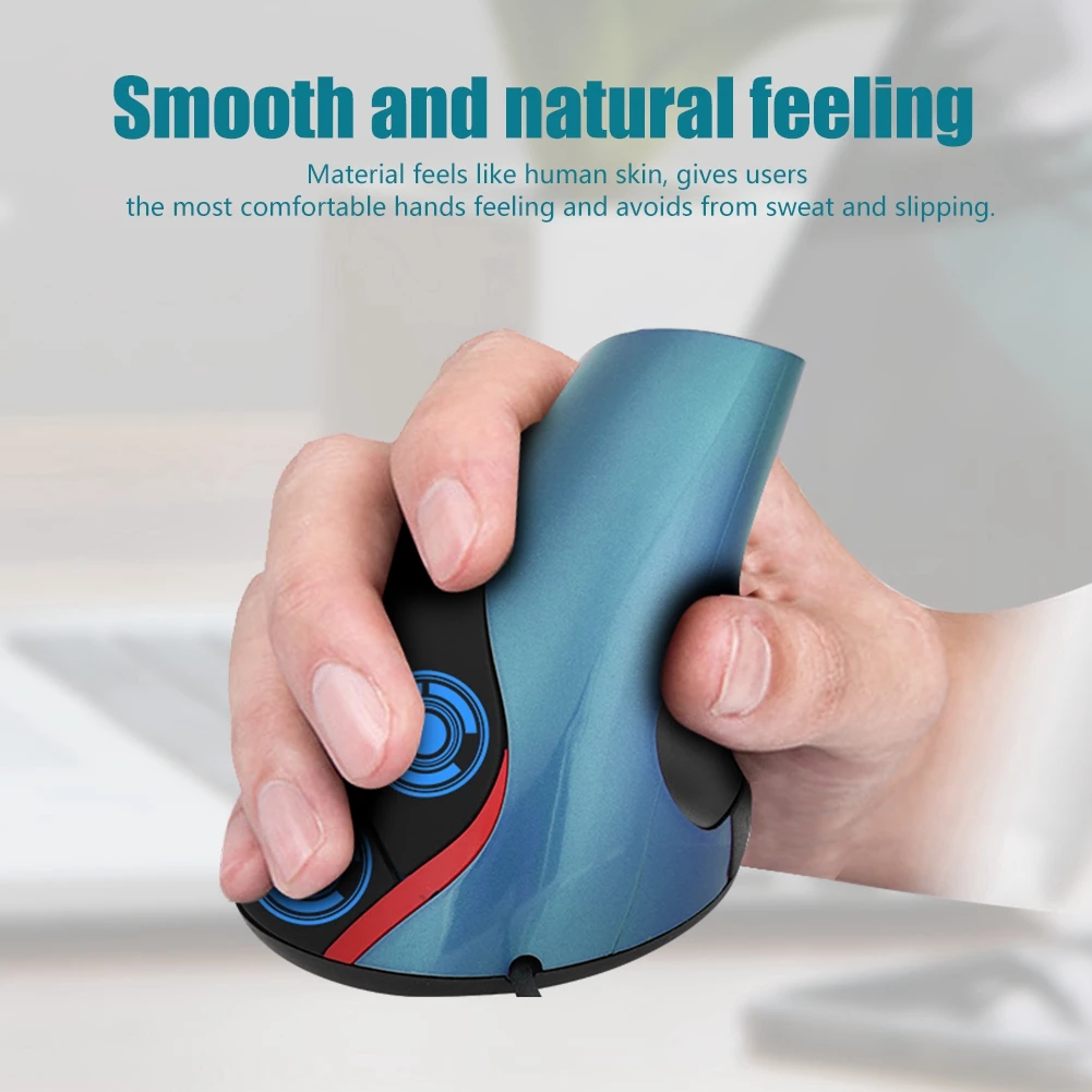 เมาส์เล่นเกมแนวตั้ง Ergonomic Vertical Mouse 3200 DPI thumbnail 4