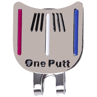 Magnetic cap clip removable metal golf one putt aiming ball marker set Color