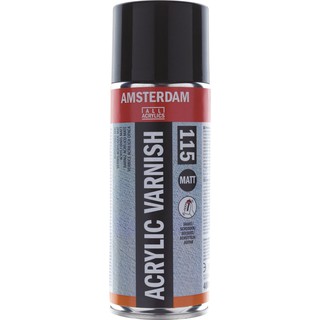 (KTS)สเปรย์เคลือบสีอะครีลิคแบบด้าน Acrylic Varnish Spray Amsterdam 115 MATT 400ml.