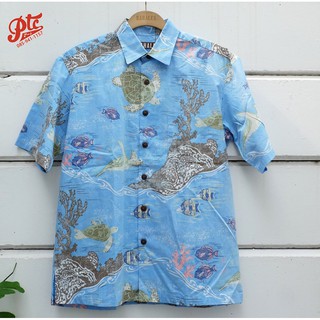 เสื้อฮาวาย KAHALA "LAUPAPA" BLUE