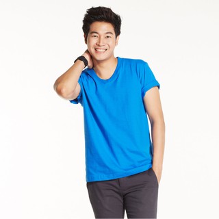 เสื้อยืดทนทาน Cotton100% สีน้ำเงิน TS11 - Polomaker