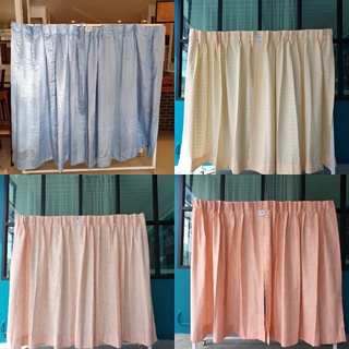 ม่านจีบ ผ้าม่านหน้าต่าง อย่างดี 100×150 มือ 2 ของโรงแรม อย่างดี คู่ละ600฿