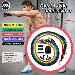 ยางยืดออกกำลัง ยางยืด สายแรงต้าน ออกกำลังกาย Resistance Bands Set สร้างกล้ามเนื้อ