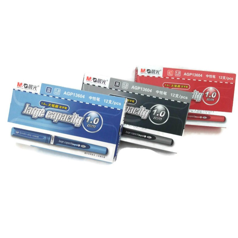 M&G Large Capacity gle AGP13604 ปากกาเจล 1.0 มม. 12 ด้าม/กล่อง