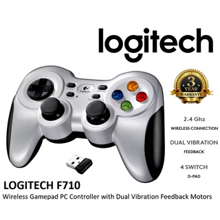 จอยสติ๊กไร้สาย LOGITECH F710 WIRELESS GAMEPAD JOYSTICK เชื่อมต่อไร้สาย 2.4 GHz 3y.