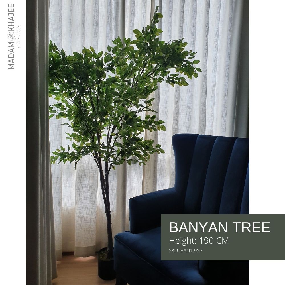 Banyan Tree ต้นไทร 190 CM มาดามขจี ต้นไม้ประดิษฐ์ ตกแต่งบ้าน  Premium Artificial Plant