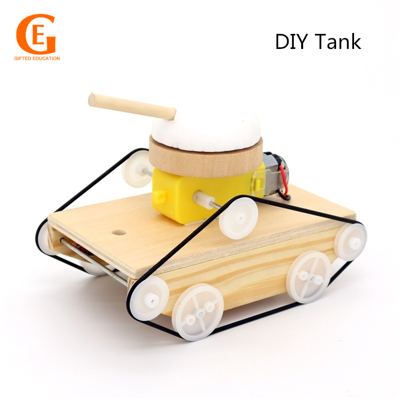 โมเดลรถถังไฟฟ้า แฮนด์เมด Diy ของเล่นเสริมการเรียนรู้วิทยาศาสตร์ สําหรับเด็ก