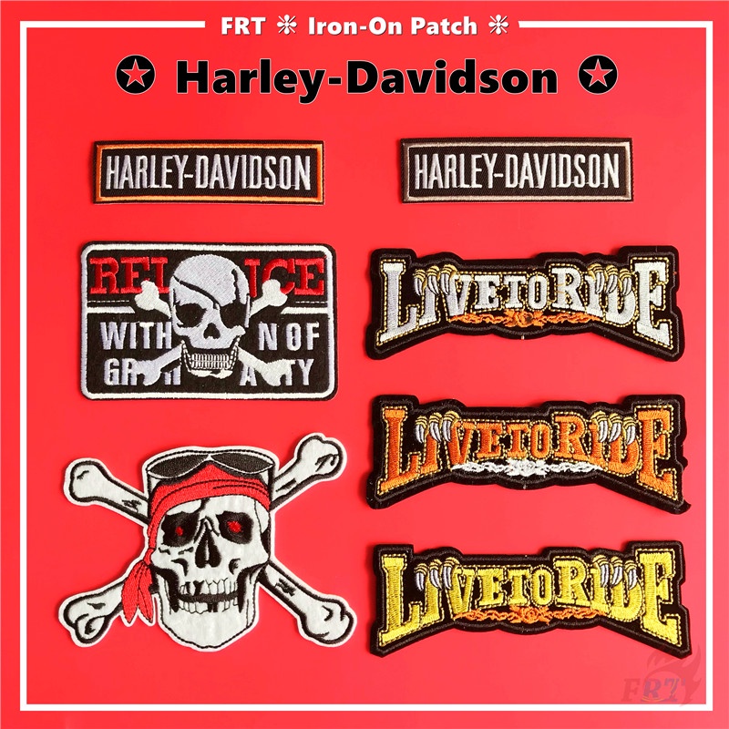 แผ่นแพทช์เหล็ก 02 ลายกะโหลกสไตล์พังก์สําหรับตกแต่งรถจักรยานยนต์ Harley-Davidson 1 ชิ้น
