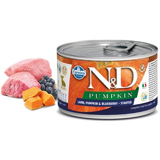 อาหารเปียกลูกสุนัขเกรดซุปเปอร์พรีเมี่ยม Farmina N&amp;D Pumpkin, Lamb &amp; Blueberry Puppy Wet Dog Food 140g จากประเทศอิตาลี