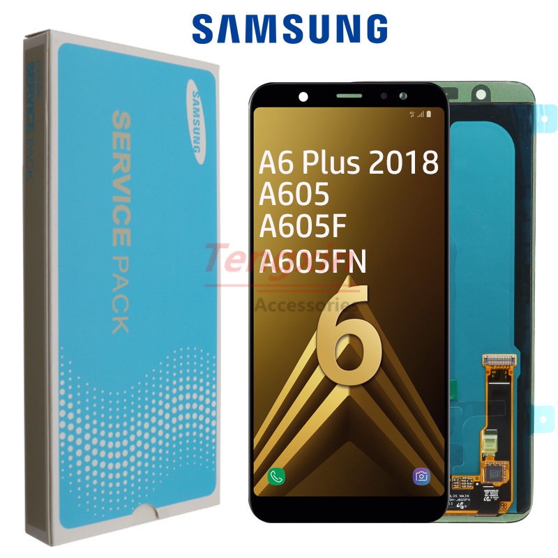 SAMSUNG AmoledสําหรับSamsung Galaxy A6+ A605 SM-A605FจอแสดงผลLCDสําหรับSamsung A605FN A605G A605GN L