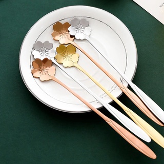 ช้อนหัวใจ ช้อนดอกไม้ ช้อนสแตนเลส410 ช้อนกาแฟ พร้อมส่ง Flower coffee spoon