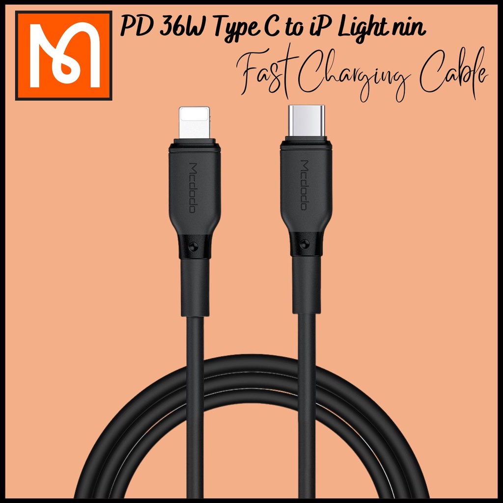 Mcdodo 1.2m 4ft 20W Charger 18W Quick USB C to Light ning PD Fast สายชาร์จ