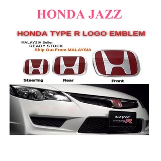 โลโก้สัญลักษณ์ Honda Jazz Fit GD GK GE สีเงิน สีแดง