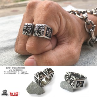 แหวนChrome Heart กางเขนCross สแตนเลสแท้ stainless 316l ring แหวนแฟชั่น แหวนผู้ชาย แหวนสแตนเลส originallution