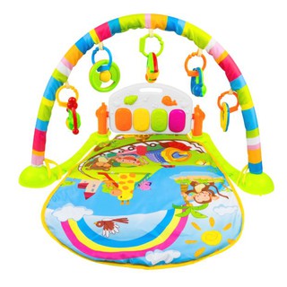 Pepetoys ibaby play gym piano fitness ที่นอนเด็กสีสวยสดใส มีดนตรี มีเสียง มีไฟ มีของพร้อมส่ง เก็บเงินปลายทางได้