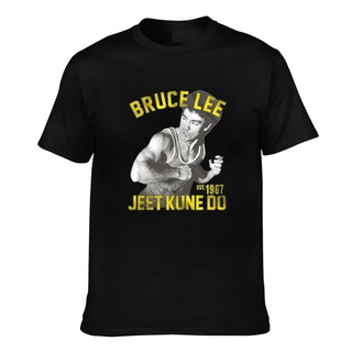 ผ้าฝ้ายคอกลมเสื้อยืด ผ้าฝ้าย พิมพ์ลาย Bruce Lee Est 1967 Jeet Kune Do สําหรับผู้ชายfrom S-4XL