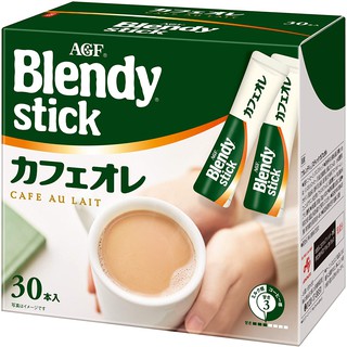 สุดฮิต กาแฟโอเล่ AGF**ส่งฟรีไม่ต้องมีโค้ด**ของแท้จากญี่ปุ่น (กล่อง 30 ซอง) AGF Blendy Stick Café Au Lait