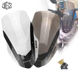 NMAX155 Motorcycle Windshield Windscreen Fairing Wind Visor Deflectors for YAMAHA NMAX155 ชิวบังลมหน้า Nmax ล่าสุด มีให้เลือก 2 สี 2 ทรง