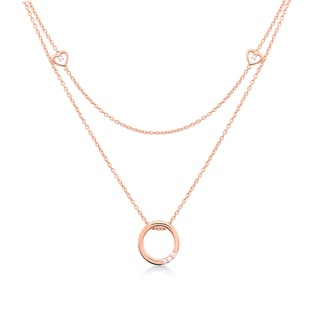 Jewellista สร้อยคอเลเยอร์ Amari เงินแท้ ประดับพลอย CZ