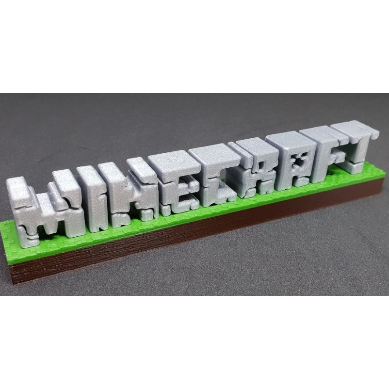 MINECRAFT 3D LOGO (โลโก้ Minicraft 3D) - ขนาด 176mm x 26mm x 32mm