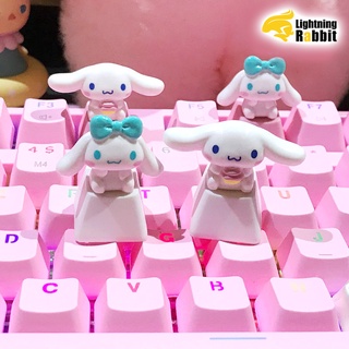 【Keycap】Cinnamoroll สุนัข backlit น่ารักคีย์บอร์ด  ABS แป้นพิมพ์กล ครอบครัว Cherry DIY Cartoon Pink Customized Creativity Special Ecs R4 OEM ABS  Cute Girl Gif