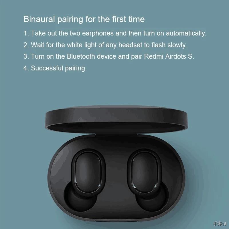 ✶℗Xiaomi Redmi Airdots S Bluetooth Earphones TWS Wireless BT Earphone AI Control Gaming Headset With Mic Noise Reduction