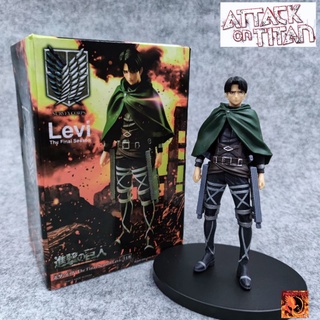 โมเดล Attack on Titan Levi ลีไว ขนาด 16 Cm. พร้อมกล่องใส่ งานดี  สีสวย พร้อมส่ง